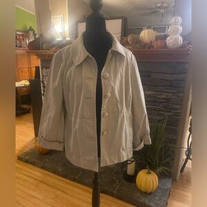 Ann Taylor Light Khaki Utility/Trench Jacket